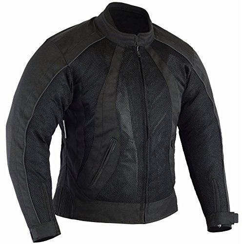 Motorradjacke für Damen mit Belüftungseinsätzen, mit herausnehmbarem, wasserdichtem Thermo-Innenfutter, schwarz