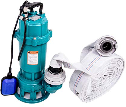 IBO Pompe à matières fécales 750 W IBO avec couplage tempête et flotteur 2 + tuyau de 20 m – Pompe à eau, pompe à eaux usées, pompe immergée