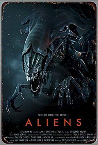 Harvesthouse Aliens Movie Poster Vintage Reproduction Metal Sign 8 x 12 by