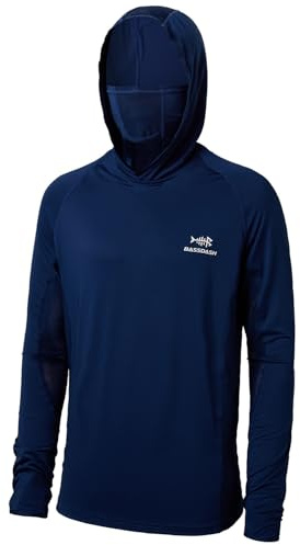 Bassdash - Sudadera con Capucha para Hombre, protección Solar UPF50+ suéter UV Manga Larga para Pesca protección contra sarpullidos Rashguard