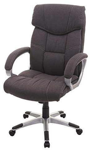 Mendler Bürostuhl HWC-A71, Stoff/Textil - dunkelgrau | Chefsessel, Drehstuhl, Schreibtischstuhl, FSC®