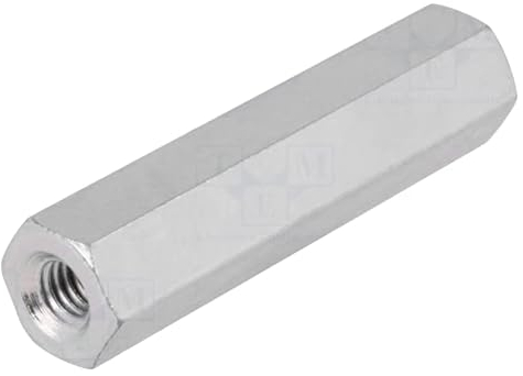 Distanzmuffe mit Gewinde; 50mm; Innengew: M5; sechskant; Stahl 128X50 Distanzelemente aus Metall