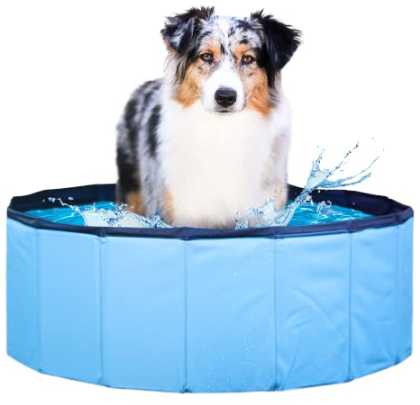 Wahre Tierliebe® Hundepool I Faltbar, ohne Pumpen I Planschbecken besonders Robust & rutschfest I Pool für Kinder, Hunde und Katzen I Hunde Pool