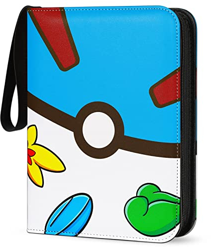 Karten Sammelalbum 4-Pocket, 440 Taschen Hefte für Karten mit 55 Seiten Blau