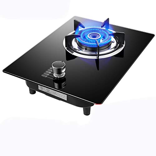 IBOWZ Tables de Cuisson à Gaz Cuisinière à gaz de Bureau,Plaque de Cuisson/cuisinière/Table de Cuisson à gaz intégrée,1 Anneau de Plaque de Cuisson Portable en Fonte,avec contrôle de la températur