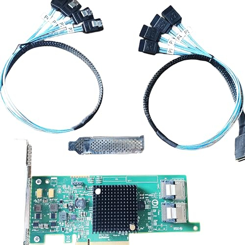 SVNXINGTII 9207-8i 6Gbs SAS 2308 PCI-E 3.0 HBA IT Mode for ZFS FreeNAS unRAID 2*SFF-8087 SATA Host Bus Adapter