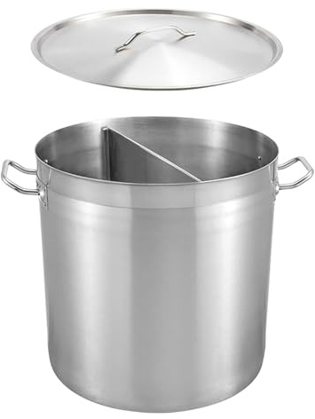 201 Stainless Steel Soup Pot 40×40cm, Composite Bottom Commercial Big Soup Pot Braised Cooking Bucket, Soup Bucket, Hot Pot