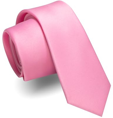 JEMYGINS Corbata Estrecha de Hombre Mate Lisa 6cm