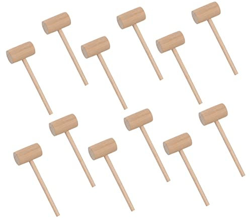 PRETYZOOM 1 Satz 25 STK Kleiner Holzhammer hämmernder Holzhammer Holzkrabbenhämmer Mini Wppd Hammer Holzkrabbenhammer Holzbearbeitungshammer Mutter Spielzeug Hummer Kind hölzern