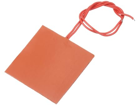 sourcing map Silikon-Heizmatte, 12V 10W Heizfolie Flexible Heizplatte 60mmx60mm Heizmatte für konstante Temperatur