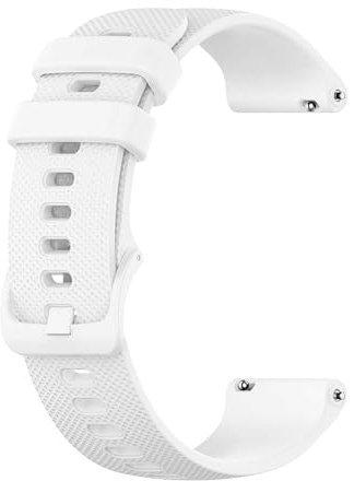 OcioDual Bracelet Montre 20mm Blanc, Bracelets de Montres pour Homme à Dégagement Rapide, Bracelet Montre Connectée Femme en Silicone, Bracelets de Montres pour Femme, Unisexe