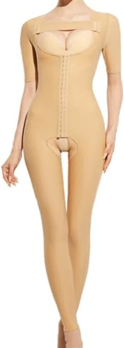 TOSOFT Faja De Cuerpo Entero Mujer Moldeador De Cuerpo Adelgazar Brazos Y Piernas Ropa Interior Especial Liposucción Y Poscirugía (Color: Nude, Talla: S/Small)