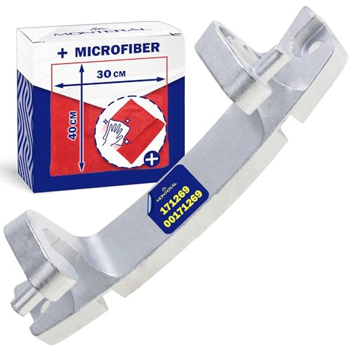Charniere Porte pour Machine a Laver 00171269 171269 pour Bosch | Kit Comprend un Chiffon Microfibre - Garantie 10 Ans - MONTERAL