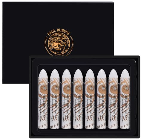 Paul Rubens Tizas pastel al óleo de 8 colores blancos, HaiYa Artist Soft al óleo pastel vivo y cremoso, accesorios de arte para artistas, principiantes, estudiantes, pintura artística, dibujo