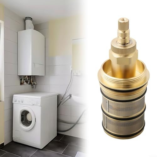Solar-Thermostatventil, Kartusche Duscharmatur, Reparaturset, Wasserhahnkern-Ersatz-Temperaturregelungs-Set für Mischbatterie Dusche