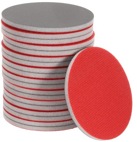 Sourcing Map 3000 Grit Sponge Sanding Discs, 4-Inch, 20-Pack, Hook & Loop, Wet/Dry, Compatible with Orbital Sander