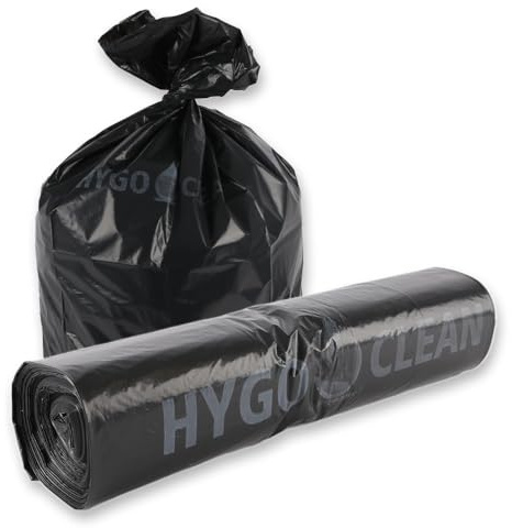 90 Stück, Müllsäcke Light, FRANZ MENSCH, 240 l, schwarz, LDPE, 40my, leicht | Light, Rolle, 135 x 115 cm, Abfallsack, Mülltüten, Müllbeutel, trash bags, Mülltonnen, Gewerbe, Reinigung