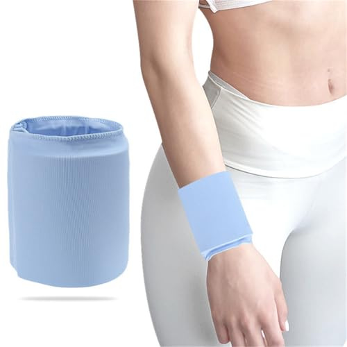 Lot de 1 poche de glace pour poignet – Manchon de compression multifonction en gel solide chaud et froid pour canal carpien, arthrite, tendinite – Couverture à 360° et réutilisable – 1 pièce, bleu