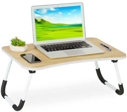 Mesa para Cama - Bandeja Cama - Mesa Plegable Cama - Mesa portatil - Ideal para portatil, Libros, Desayuno, Comida - 60x40x28cm