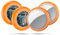 Air Tag Tracker 4Pcs, Bluetooth Item Finder Works with Apple Find My APP (iOS Only), 100dB Beep Smart Tag, Replaceable Battery, Item Locator with Silicone Case/Key Ring/Lanyard for Keys/Luggage-Orange