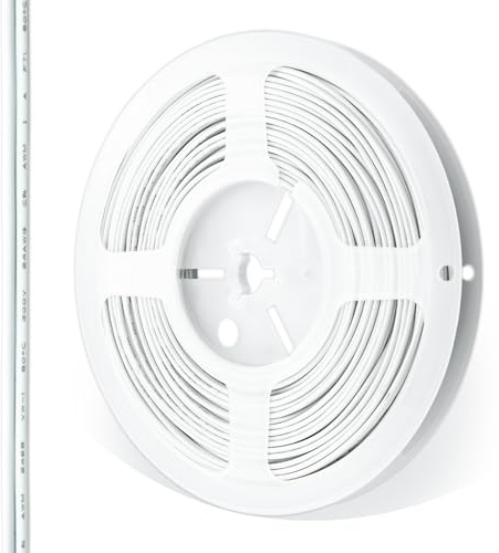 URCIANOW 24AWG 0.2mm 2 Core Cable 15M Electrical Wire White | UL2468 Flexible Cable, Tinned Copper, IP65 Waterproof, for Automotive Electronics, Sensors & Hobby Projects, Compact Design