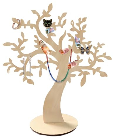 Vxcvzv Geldbaum Lebensbaum Holz Schmuckständer für Hochzeitsgeschenke Jugendweihe Geldgeschenke und Schmuckaufbewahrung