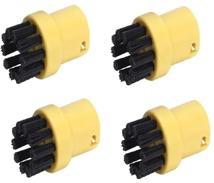 OUTIFUOTPP 4PCS Cleaning Brushes，Compatible for Karcher， Nylon + Brass Wire Brush Replacement Sprinkler Nozzle Head(4pcs yellow)