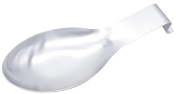 MUCKLILY Soporte para Cucharas y Espátulas Acero Inoxidable 24x9,6 Cm Resiste Lavavajillas Utensilios Cocina Restaurante Reposacucharas Robusto Práctico