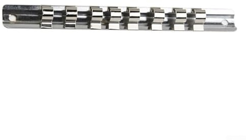 Desiumite Socket Storage Half Holder for 1/4 3 Over 8 for Workshop Having 8 Clips Steel Rail Device Organizer Rack Sockets Plus Garage 150 Over 190/260mm