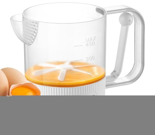 Bicchiere frullatore per uova | pressa manuale e frusta semiautomatica per frullare per uova | Filtro in schiuma | Per cucina cottura caffè ristorante cucina cibo caffè bevanda schiuma