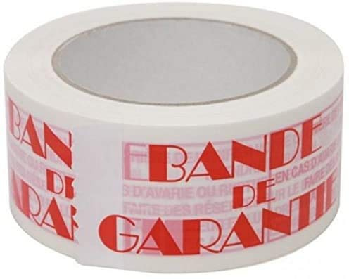 6 Rouleaux Adhésif BANDE DE GARANTIE - 48 X 100 MÈTRES - ruban adhésif de haute qualité idéal pour emballage, expédition marque UNIVERS GRAPHIQUE référence UGRADBD