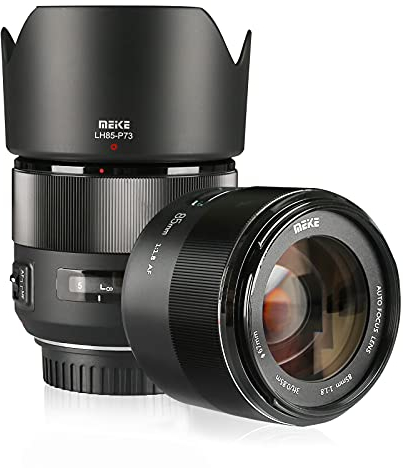 Meike 85mm f1.8 Large Aperture Full Frame Auto Focus Prime Telephoto Lens for EOS EF Mount Camera Compatible with APS-C Bodies Such as 1D 5D3 5D4 6D 7D 70D 550D 80D (EF-Mount)