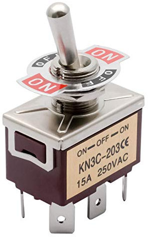 SUPERTOOL Interruptor basculante de 15 A 250 VAC para una amplia gama de aplicaciones de montaje