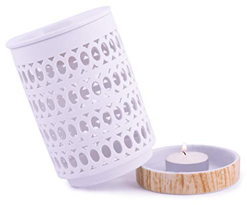 Pajoma - Lámpara aromática de Porcelana (14,3 cm de Altura, para Cera aromática y Aceite aromático)
