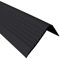 RGPD 70x40mm Bullnose Stair Anti Slip Nosing 46.45 1.18 Meters Length PVC Rubber Angle Step Edge TMW Profiles (Black)