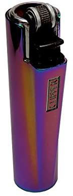 Clipper Micro Gas-Feuerzeug mit metallic Rainbow Hülle mit SOFORTGRAVUR +VORSCHAU: Gravur inklusive (Gasfeuerzeug, nachfüllbar)