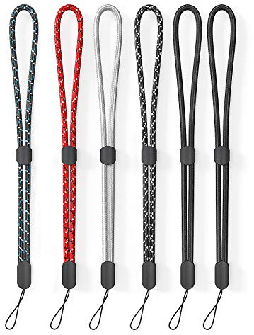 Avorast Hand Wrist Strap Lanyard, 6 Pack Adjustable Colorful Nylon Hand Wrist Straps for GoPro, Camera, Keys, Keychain, Phone, USB Flash Drive, Wallet and ID Name Tag Badge, Mixed Vibrant