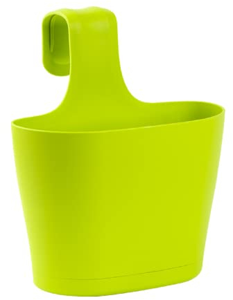 Gariella Blumenkasten oval 2,8 Liter Balkon Übertopf Pflanzkasten Blumentopf zum Hängen mit 1. Bügel und Wasserspeicher Grün