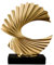 Tauzveok Modern Abstrakte Kunst Skulpture deko, Gold Spiral Statue deko, für Wohnzimmer Wohnung Schlafzimmer Bücherregal Büro Dekoartikel, Harz Skulptur