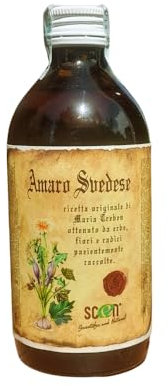 SCEN Amaro Svedese Maria Treben Originale 200 ML Preparato con Erbe Svedesi Naturali Efficace e Concentrato Diuretico Drenante per Gonfiore Addominale Made in Italy