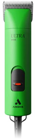Andis Professional UltraEdge Super 2-Speed Detachable Blade Dog/Pet Clipper, Rotary Motor with Shatter-Proof Housing, Runs Calm & Silent, 14-Inch Cord, for All Dog Coats & Breeds, 120 Volts, Green