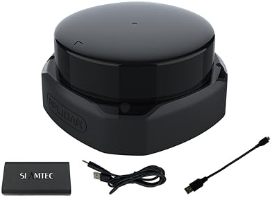 WayPonDEV SLAM RPLIDAR S2P 2D 360° LiDAR Sensor, 50 m Scanreichweite, UART TTL Modul für Roboter, Hindernisvermeidung & Navigation (ROS / ROS2 kompatibel)