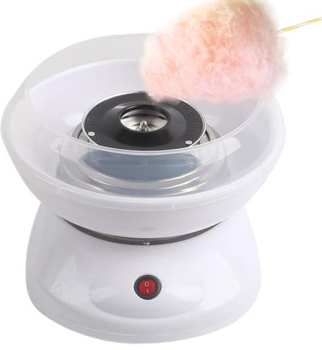 Toseky Máquina para Hacer algodón de azúcar,Máquina de algodón de azúcar - Fácil de Usar y Limpiar con Placa Prueba de Salpicaduras de Calidad alimentaria, máquina Retro de algodón de úcar