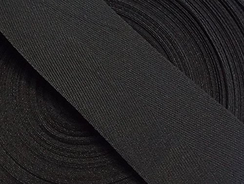 4 m Baumwollband 50 mm schwarz Köperbindung