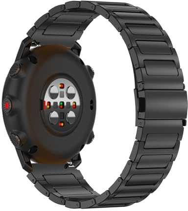 Edelstahl Armbänder für Polar Vantage M2/ Vantage M Armband, 22mm mit Verstellbare Metall Faltschließe Band für Herren Damen Klassisch Metall Ersatzarmband mit Polar Vantage M2/M Uhrenarmband (B,22mm)