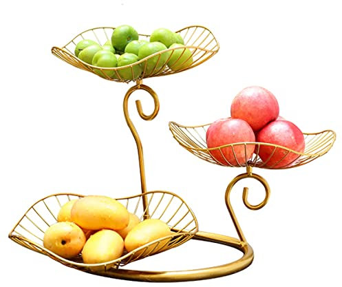 Platos de exhibición de dulces, frutero, frutero, cesta de frutas, soporte para frutas, cocina, mostrador de cocina, mesa de comedor, organizador para frutas, aperitivos, verduras, decorativos Fr
