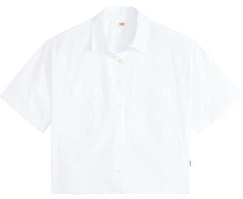 Levi's Harlie Ss Cropped Shirt Bright White, Ljus vit, M