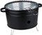 alpina Barbecue Charbon 32 cm - BBQ Compact et Portable - Barbecues sur Pieds - Grille en Acier Inoxydable - Barbecue pour Jardin et Balcon - Noir