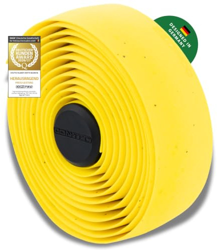 CONTEC Lenkerband Comfort.Micro, 2000x30x2,5 mm, aus EVA-Schaum mit Gel, selbstklebend und rutschsicher, mit Klebestreifen und 2 Lenkerstopfen, Paar