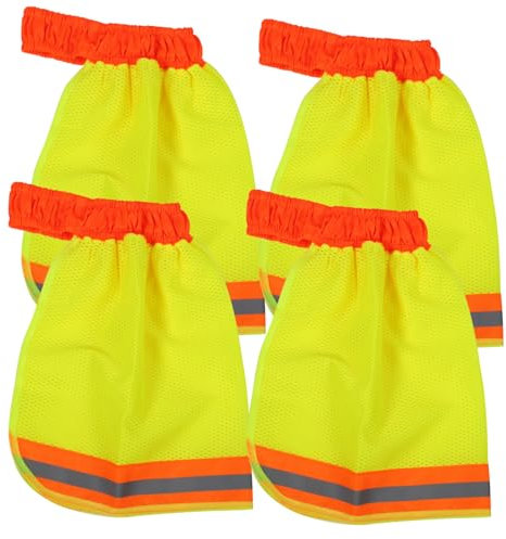 VILLCASE 4 Pièces Protection Solaire pour Nuque Pare-Soleil Extérieur Couverture Maille Respirante pour Protection Solaire Réfléchissant pour Haute Visibilité